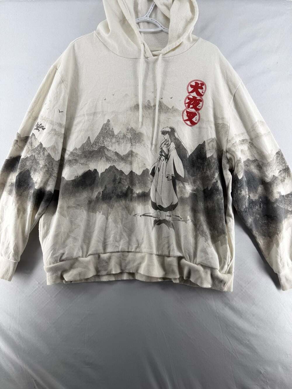 0801 2XL Inuyasha Japanese Print AOP Boxy Hoodie 2009 Anime Hoodie